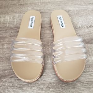Steve Madden Drips clean pvc slide sandals 7.5